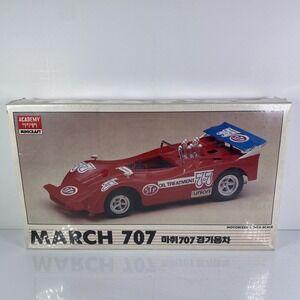 Academy Minicraft March 707 Motorized 1/24 Scale Sealed Racing Model Car Kit‎